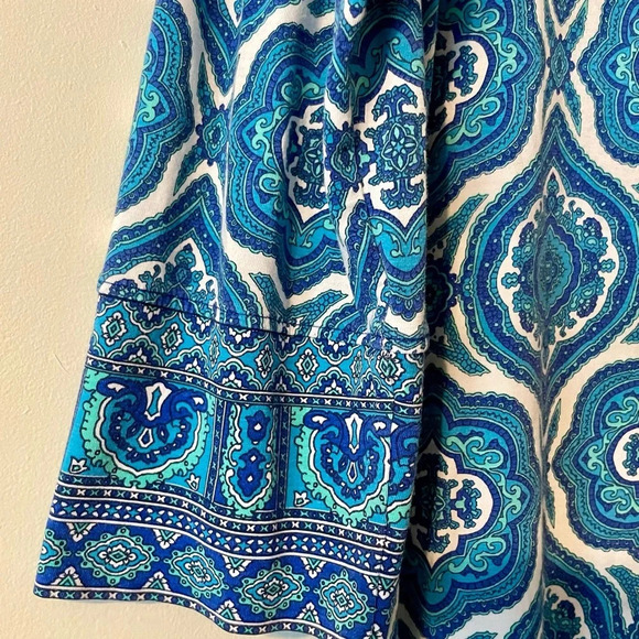 Coolibar Women’s Blue Paisley Print Oceanside Tunic Dress UPF 50+ Size Medium - Picture 3 of 9